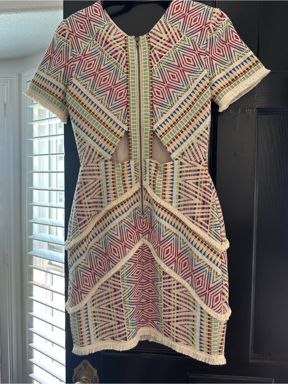 Adelyn Rae Multi-Pattern Short Sleeve Mini Dress - Picture 6 of 8